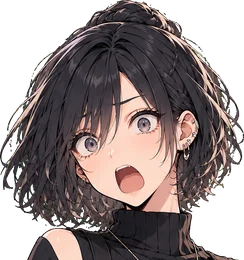 ぎょっとした顔